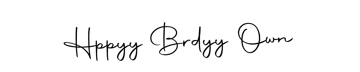 Hppyy Brdyy Own stylish signature style. Best Handwritten Sign (Autography-DOLnW) for my name. Handwritten Signature Collection Ideas for my name Hppyy Brdyy Own. Hppyy Brdyy Own signature style 10 images and pictures png
