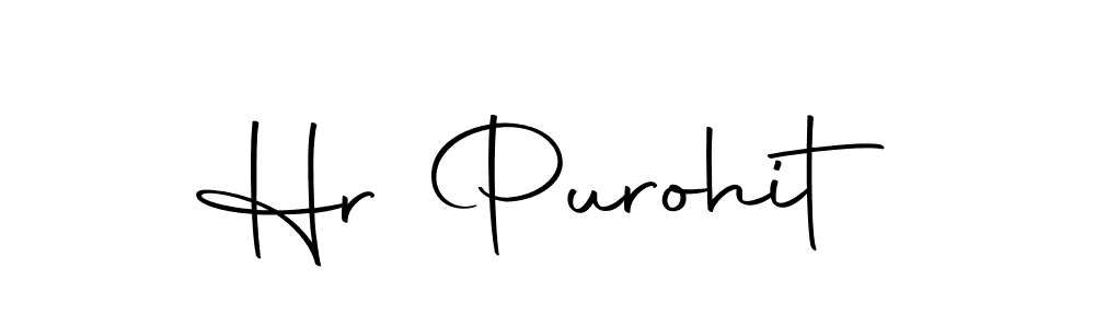 Create a beautiful signature design for name Hr Purohit. With this signature (Autography-DOLnW) fonts, you can make a handwritten signature for free. Hr Purohit signature style 10 images and pictures png