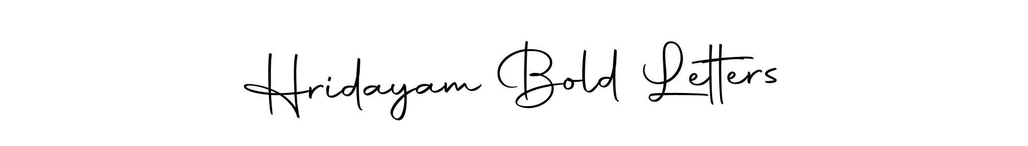 Design your own signature with our free online signature maker. With this signature software, you can create a handwritten (Autography-DOLnW) signature for name Hridayam Bold Letters. Hridayam Bold Letters signature style 10 images and pictures png