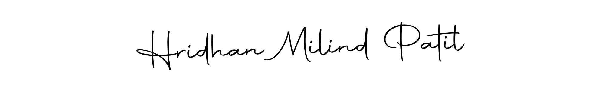Also we have Hridhan Milind Patil name is the best signature style. Create professional handwritten signature collection using Autography-DOLnW autograph style. Hridhan Milind Patil signature style 10 images and pictures png