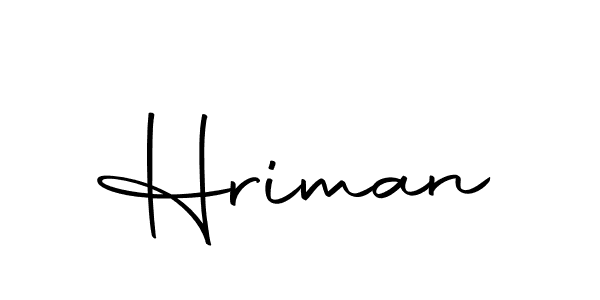 Design your own signature with our free online signature maker. With this signature software, you can create a handwritten (Autography-DOLnW) signature for name Hriman. Hriman signature style 10 images and pictures png