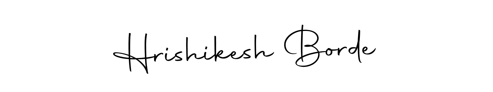 How to make Hrishikesh Borde name signature. Use Autography-DOLnW style for creating short signs online. This is the latest handwritten sign. Hrishikesh Borde signature style 10 images and pictures png