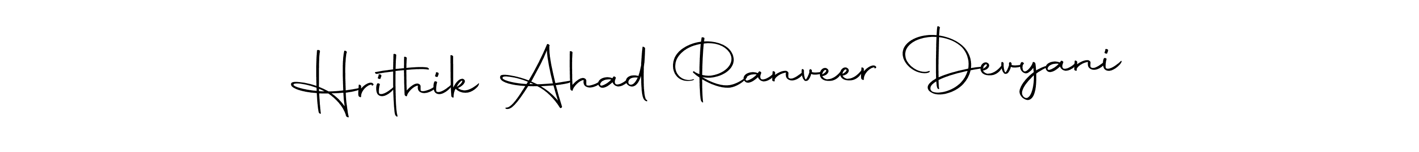 Make a beautiful signature design for name Hrithik Ahad Ranveer Devyani. Use this online signature maker to create a handwritten signature for free. Hrithik Ahad Ranveer Devyani signature style 10 images and pictures png