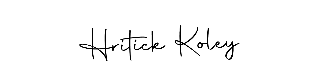 How to make Hritick Koley signature? Autography-DOLnW is a professional autograph style. Create handwritten signature for Hritick Koley name. Hritick Koley signature style 10 images and pictures png