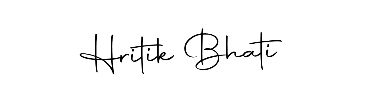 Also we have Hritik Bhati name is the best signature style. Create professional handwritten signature collection using Autography-DOLnW autograph style. Hritik Bhati signature style 10 images and pictures png
