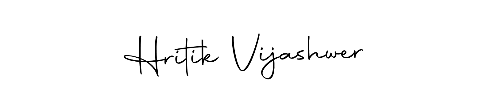 Design your own signature with our free online signature maker. With this signature software, you can create a handwritten (Autography-DOLnW) signature for name Hritik Vijashwer. Hritik Vijashwer signature style 10 images and pictures png