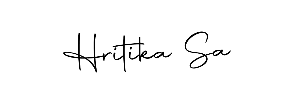 How to make Hritika Sa name signature. Use Autography-DOLnW style for creating short signs online. This is the latest handwritten sign. Hritika Sa signature style 10 images and pictures png