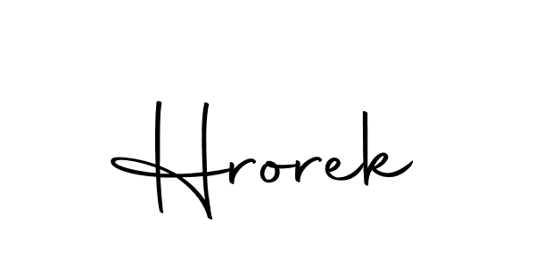 Similarly Autography-DOLnW is the best handwritten signature design. Signature creator online .You can use it as an online autograph creator for name Hrorek. Hrorek signature style 10 images and pictures png