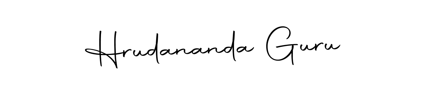 Hrudananda Guru stylish signature style. Best Handwritten Sign (Autography-DOLnW) for my name. Handwritten Signature Collection Ideas for my name Hrudananda Guru. Hrudananda Guru signature style 10 images and pictures png