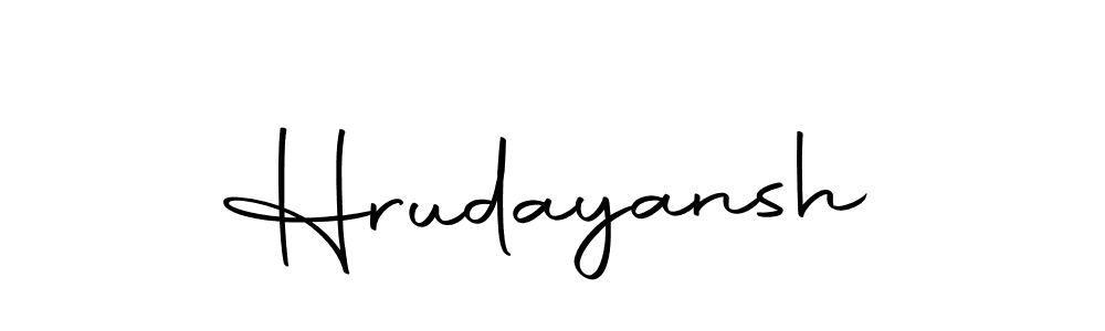 The best way (Autography-DOLnW) to make a short signature is to pick only two or three words in your name. The name Hrudayansh include a total of six letters. For converting this name. Hrudayansh signature style 10 images and pictures png