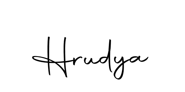 You can use this online signature creator to create a handwritten signature for the name Hrudya. This is the best online autograph maker. Hrudya signature style 10 images and pictures png