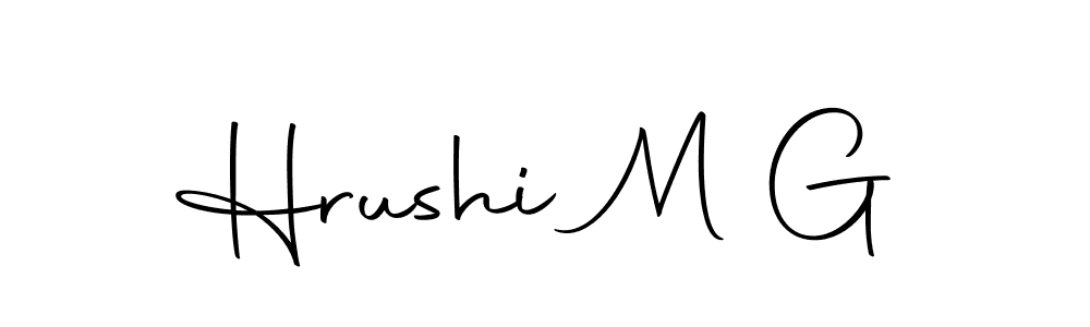 Create a beautiful signature design for name Hrushi M G. With this signature (Autography-DOLnW) fonts, you can make a handwritten signature for free. Hrushi M G signature style 10 images and pictures png