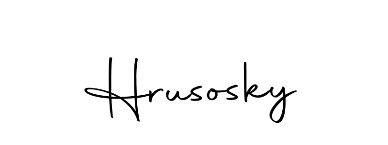 Make a beautiful signature design for name Hrusosky. With this signature (Autography-DOLnW) style, you can create a handwritten signature for free. Hrusosky signature style 10 images and pictures png