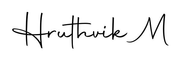 Explore multiple handwriting variations for Hruthvik M including this stunning Autography-DOLnW design. Free to use across all platforms. Hruthvik M signature style 10 images and pictures png