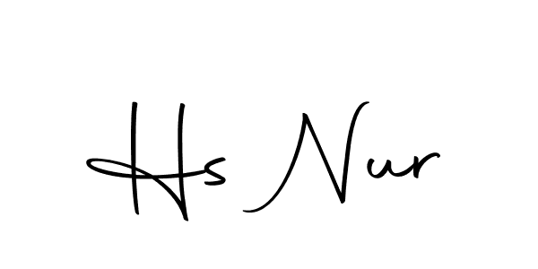 Make a beautiful signature design for name Hs Nur. With this signature (Autography-DOLnW) style, you can create a handwritten signature for free. Hs Nur signature style 10 images and pictures png