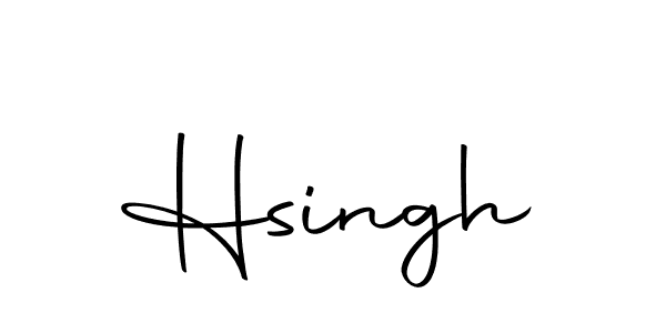 You should practise on your own different ways (Autography-DOLnW) to write your name (Hsingh) in signature. don't let someone else do it for you. Hsingh signature style 10 images and pictures png