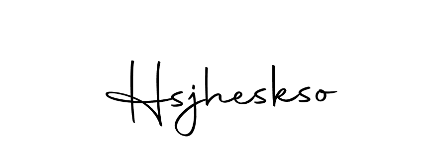 How to make Hsjheskso name signature. Use Autography-DOLnW style for creating short signs online. This is the latest handwritten sign. Hsjheskso signature style 10 images and pictures png