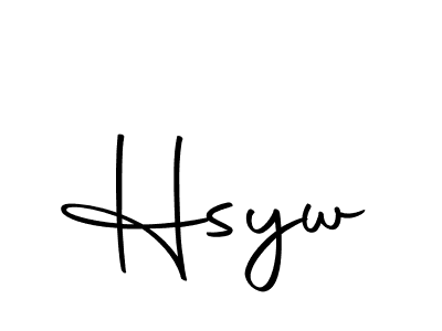 Design your own signature with our free online signature maker. With this signature software, you can create a handwritten (Autography-DOLnW) signature for name Hsyw. Hsyw signature style 10 images and pictures png
