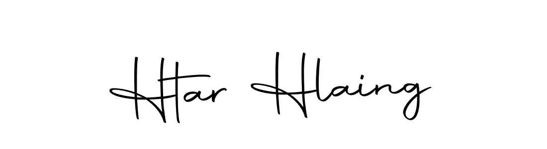 Design your own signature with our free online signature maker. With this signature software, you can create a handwritten (Autography-DOLnW) signature for name Htar Hlaing. Htar Hlaing signature style 10 images and pictures png