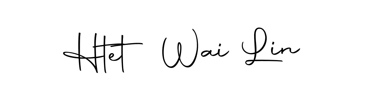 How to make Htet Wai Lin signature? Autography-DOLnW is a professional autograph style. Create handwritten signature for Htet Wai Lin name. Htet Wai Lin signature style 10 images and pictures png