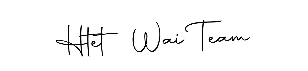 Design your own signature with our free online signature maker. With this signature software, you can create a handwritten (Autography-DOLnW) signature for name Htet Wai Team. Htet Wai Team signature style 10 images and pictures png