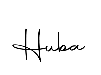 Use a signature maker to create a handwritten signature online. With this signature software, you can design (Autography-DOLnW) your own signature for name Huba. Huba signature style 10 images and pictures png