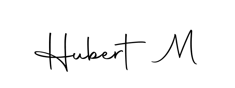 Hubert M stylish signature style. Best Handwritten Sign (Autography-DOLnW) for my name. Handwritten Signature Collection Ideas for my name Hubert M. Hubert M signature style 10 images and pictures png