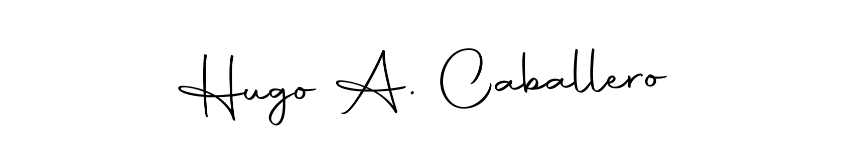 How to make Hugo A. Caballero name signature. Use Autography-DOLnW style for creating short signs online. This is the latest handwritten sign. Hugo A. Caballero signature style 10 images and pictures png