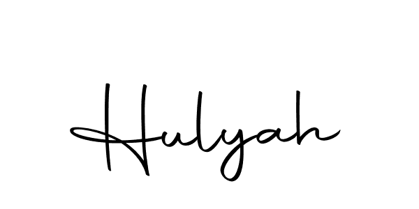 Design your own signature with our free online signature maker. With this signature software, you can create a handwritten (Autography-DOLnW) signature for name Hulyah. Hulyah signature style 10 images and pictures png