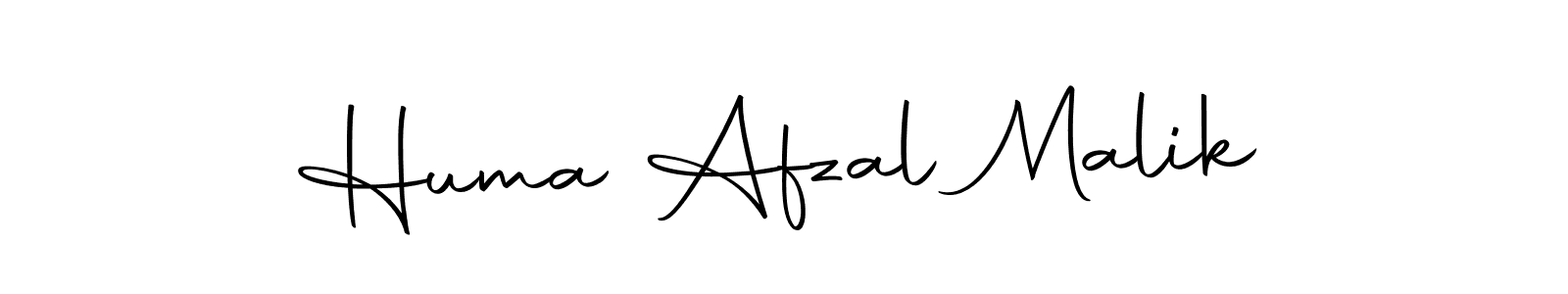 Create a beautiful signature design for name Huma Afzal Malik. With this signature (Autography-DOLnW) fonts, you can make a handwritten signature for free. Huma Afzal Malik signature style 10 images and pictures png