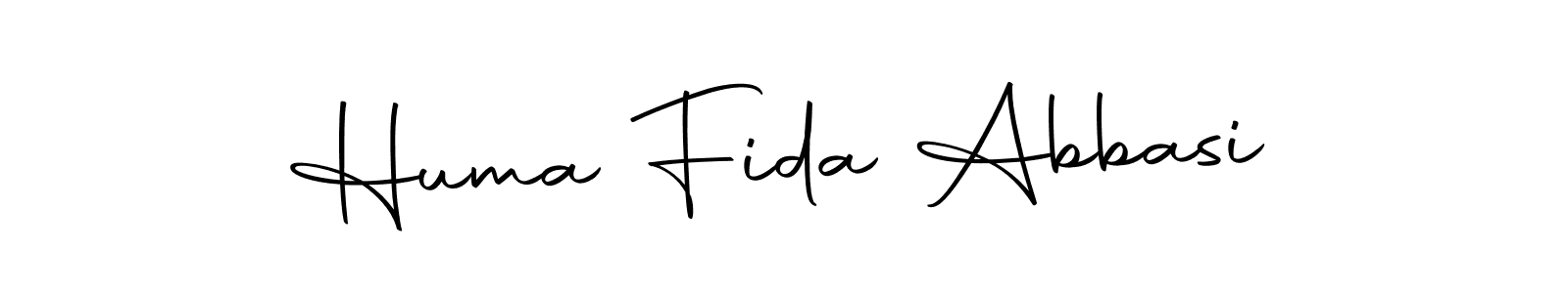 Design your own signature with our free online signature maker. With this signature software, you can create a handwritten (Autography-DOLnW) signature for name Huma Fida Abbasi. Huma Fida Abbasi signature style 10 images and pictures png