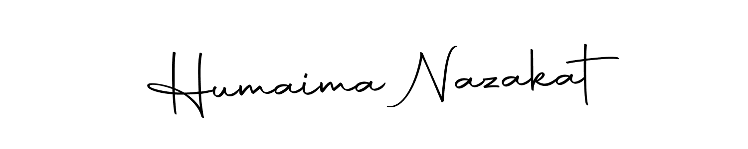 Also we have Humaima Nazakat name is the best signature style. Create professional handwritten signature collection using Autography-DOLnW autograph style. Humaima Nazakat signature style 10 images and pictures png