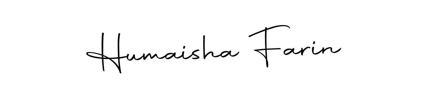 Design your own signature with our free online signature maker. With this signature software, you can create a handwritten (Autography-DOLnW) signature for name Humaisha Farin. Humaisha Farin signature style 10 images and pictures png