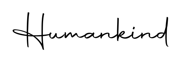 Enhance your business communications with Humankind signature in Autography-DOLnW lettering. Clean, modern, and universally compatible. Humankind signature style 10 images and pictures png