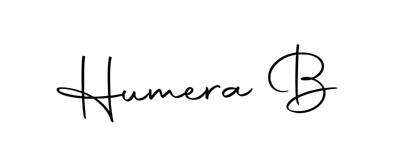 Make a beautiful signature design for name Humera B. With this signature (Autography-DOLnW) style, you can create a handwritten signature for free. Humera B signature style 10 images and pictures png
