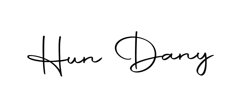 Use a signature maker to create a handwritten signature online. With this signature software, you can design (Autography-DOLnW) your own signature for name Hun Dany. Hun Dany signature style 10 images and pictures png