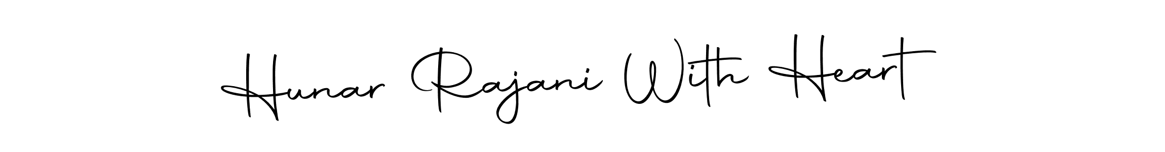 Hunar Rajani With Heart stylish signature style. Best Handwritten Sign (Autography-DOLnW) for my name. Handwritten Signature Collection Ideas for my name Hunar Rajani With Heart. Hunar Rajani With Heart signature style 10 images and pictures png