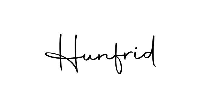 Create a beautiful signature design for name Hunfrid. With this signature (Autography-DOLnW) fonts, you can make a handwritten signature for free. Hunfrid signature style 10 images and pictures png