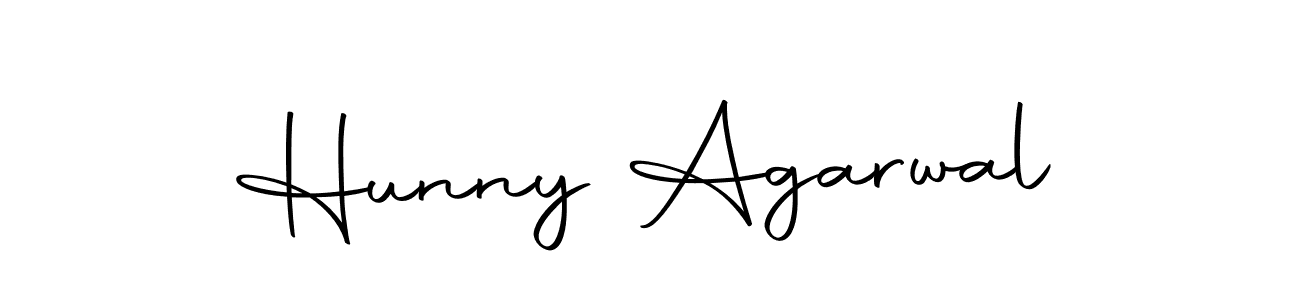 Use a signature maker to create a handwritten signature online. With this signature software, you can design (Autography-DOLnW) your own signature for name Hunny Agarwal. Hunny Agarwal signature style 10 images and pictures png