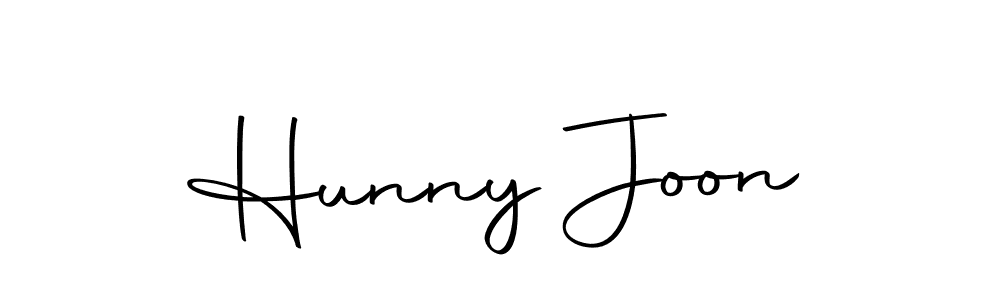 You should practise on your own different ways (Autography-DOLnW) to write your name (Hunny Joon) in signature. don't let someone else do it for you. Hunny Joon signature style 10 images and pictures png