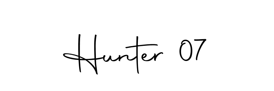 Make a beautiful signature design for name Hunter 07. Use this online signature maker to create a handwritten signature for free. Hunter 07 signature style 10 images and pictures png