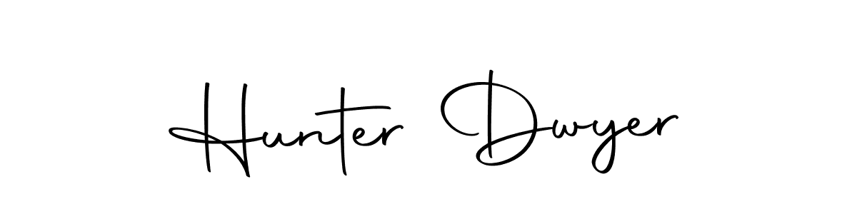 How to make Hunter Dwyer name signature. Use Autography-DOLnW style for creating short signs online. This is the latest handwritten sign. Hunter Dwyer signature style 10 images and pictures png
