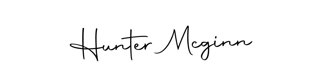 How to make Hunter Mcginn name signature. Use Autography-DOLnW style for creating short signs online. This is the latest handwritten sign. Hunter Mcginn signature style 10 images and pictures png