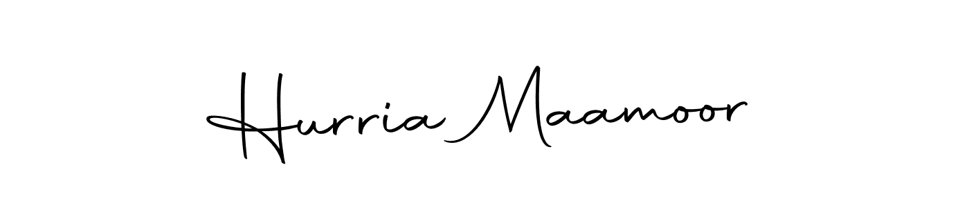 Create a beautiful signature design for name Hurria Maamoor. With this signature (Autography-DOLnW) fonts, you can make a handwritten signature for free. Hurria Maamoor signature style 10 images and pictures png
