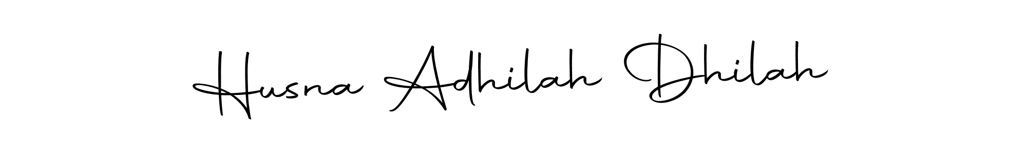 Use a signature maker to create a handwritten signature online. With this signature software, you can design (Autography-DOLnW) your own signature for name Husna Adhilah Dhilah. Husna Adhilah Dhilah signature style 10 images and pictures png