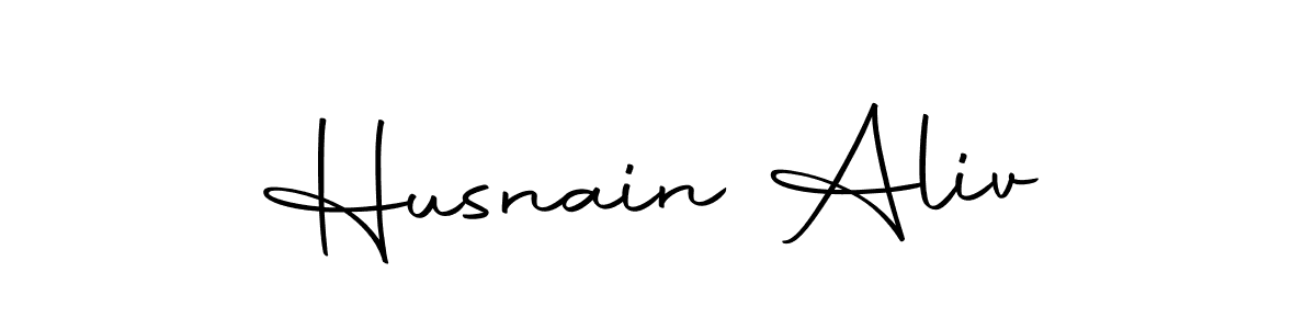 Create a beautiful signature design for name Husnain Aliv. With this signature (Autography-DOLnW) fonts, you can make a handwritten signature for free. Husnain Aliv signature style 10 images and pictures png