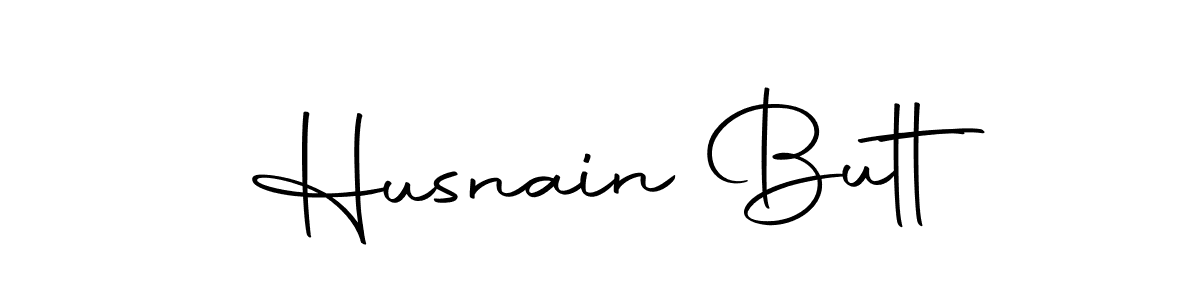 How to make Husnain Butt name signature. Use Autography-DOLnW style for creating short signs online. This is the latest handwritten sign. Husnain Butt signature style 10 images and pictures png