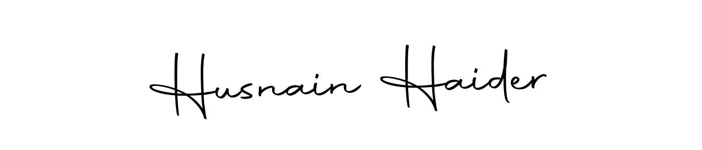 Husnain Haider stylish signature style. Best Handwritten Sign (Autography-DOLnW) for my name. Handwritten Signature Collection Ideas for my name Husnain Haider. Husnain Haider signature style 10 images and pictures png