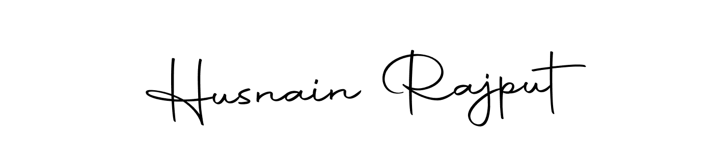 How to make Husnain Rajput name signature. Use Autography-DOLnW style for creating short signs online. This is the latest handwritten sign. Husnain Rajput signature style 10 images and pictures png