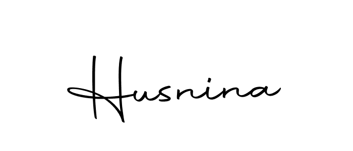 Use a signature maker to create a handwritten signature online. With this signature software, you can design (Autography-DOLnW) your own signature for name Husnina. Husnina signature style 10 images and pictures png